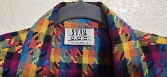 Womens Vintage Rainbow Houndstooth Blazer 80s Star City Clothing Co Sz 12 - Picture 2 of 6